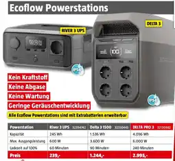Bauhaus Ecoflow Powerstations RIVER 3 UPS Angebot