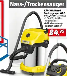 Bauhaus KÄRCHER Nass-/ Trockensauger WD 3 SV-17/4/20 Angebot