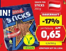 Hofer Snack fun sticks Angebot