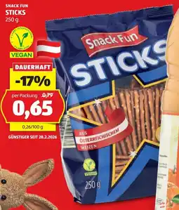 Hofer Snack fun sticks Angebot