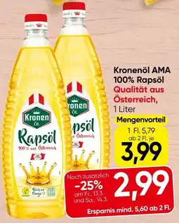 Spar Kronenöl AMA 100% Rapsöl Angebot