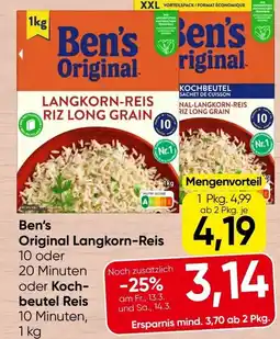 Spar Ben's Original Langkorn-Reis Angebot