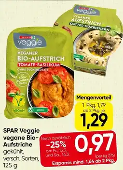 Spar Spar veggie vegane bio aufstriche Angebot