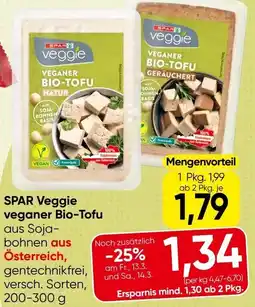 Spar Spar veggie veganer bio-tofu Angebot