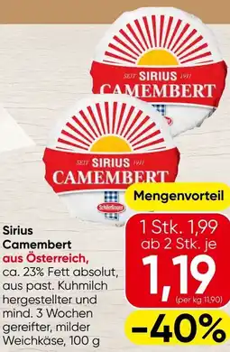 Spar Sirius Camembert Angebot