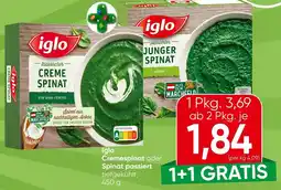 Spar Iglo Cremespinat oder Spinat passiert Angebot
