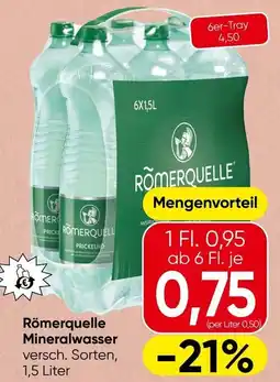 Spar Römerquelle Mineralwasser Angebot