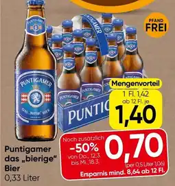 Spar Puntigamer das,,bierige" Bier Angebot