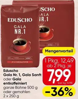 Spar Eduscho Gala Nr. 1, Gala Sanft oder Gala entkoffeiniert Angebot