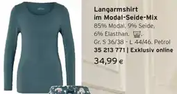 Tchibo Eduscho Langarmshirt im Modal-Seide-Mix Angebot