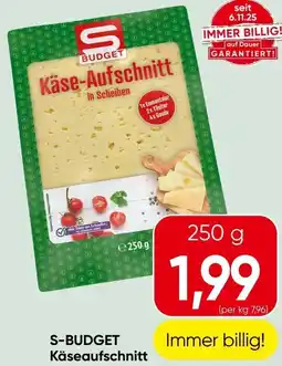 Spar S-BUDGET Käseaufschnitt Angebot