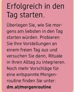 dm Erfolgreich in den Tag starten Angebot