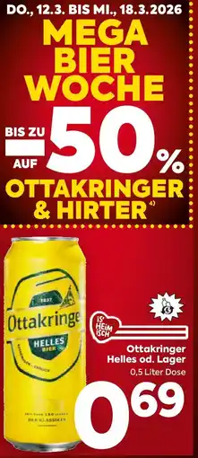 Billa Ottakringer Helles od. Lager Angebot