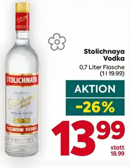Billa Stolichnaya Vodka Angebot