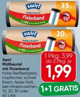 Spar Swirl Müllbeutel mit Fixierband Angebot