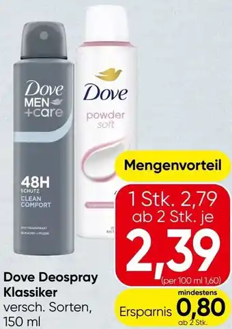 Spar Dove Deospray Klassiker Angebot