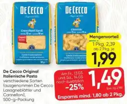 SPAR Gourmet De Cecco Original Italienische Pasta Angebot