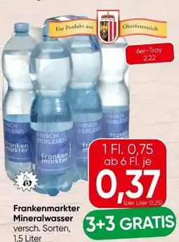 Spar Frankenmarkter Mineralwasser Angebot