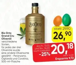 SPAR Gourmet Bio Orto Grand Cru Olivenöl Angebot