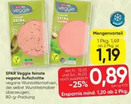 SPAR Gourmet Spar veggie feinste vegane aufschnitte Angebot