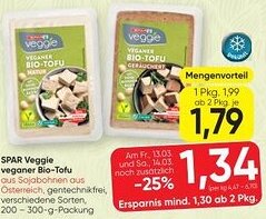 SPAR Gourmet Spar veggie veganer bio tofu Angebot