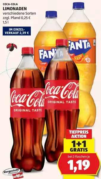 Coca cola limonaden