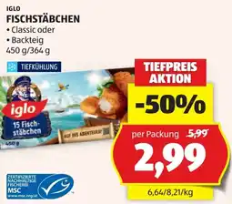 Hofer Iglo fischstäbchen Angebot