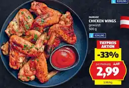 Hofer Fairhof chicken wings Angebot