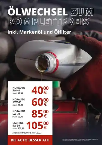A.T.U. Ölwechsel Zum Komplettpreis Angebot