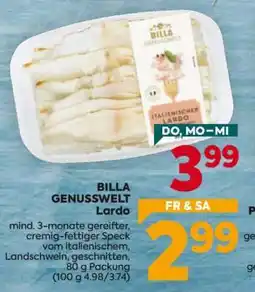 Billa BILLA GENUSSWELT Lardo Angebot