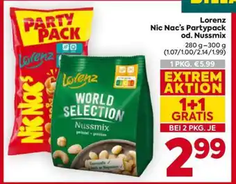 Billa Lorenz Nic Nac’s Partypack od. Nussmix Angebot