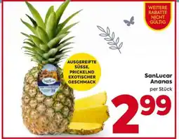 Billa SanLucar Ananas Angebot