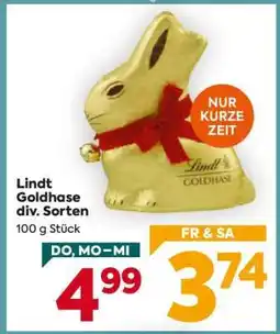 Billa Lindt Goldhase div. Sorten Angebot