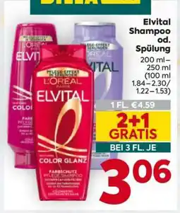 Billa Elvital Shampoo od. Spülung Angebot