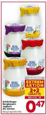 Billa Schärdinger Bergbauern Joghurt div. Sorten Angebot