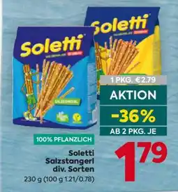 Billa Soletti Salzstangerl div. Sorten Angebot