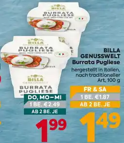 Billa Billa genusswelf burrata pugliese Angebot