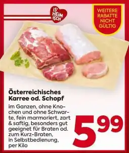 Billa Österreichisches Karree od. Schopf Angebot