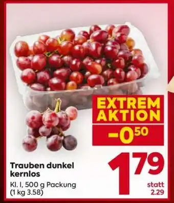 Billa Trauben dunkel kernlos Angebot