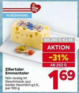 Billa Zillertaler Emmentaler Angebot