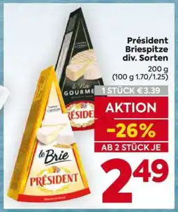 Billa Président Briespitze div. Sorten Angebot
