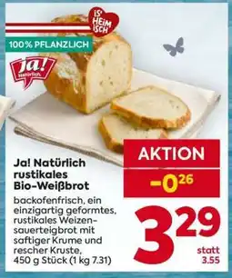 Billa Ja! Natürlich rustikales Bio-Weißbrot Angebot