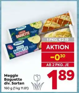 Billa Meggle Baguette div. Sorten Angebot