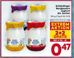 Billa Schärdinger Bergbauern Joghurt div. Sorten Angebot