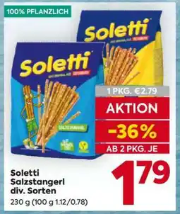 Billa Soletti Salzstangerl div. Sorten Angebot