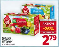 Billa Teekanne Früchtetee div. Sorten Angebot