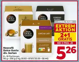 Billa Nescafé Dolce Gusto div. Sorten Angebot