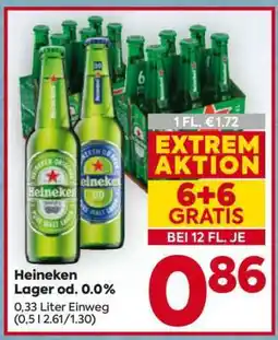 Billa Heineken Lager od. 0.0 % Angebot