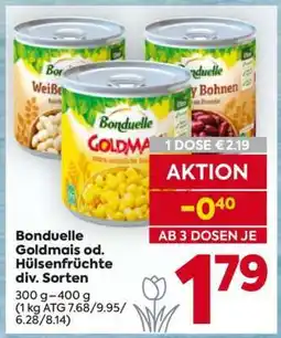 Billa Bonduelle Goldmais od. Hülsenfrüchte div. Sorten Angebot