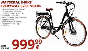 A.T.U. Wayscral E-Bike Everyway E200 Nexus Angebot